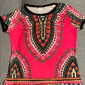 A pink African /Dashiki shirt